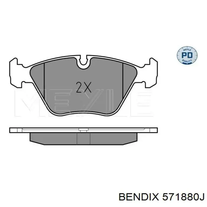 Передні тормозні колодки 571880J Jurid/Bendix