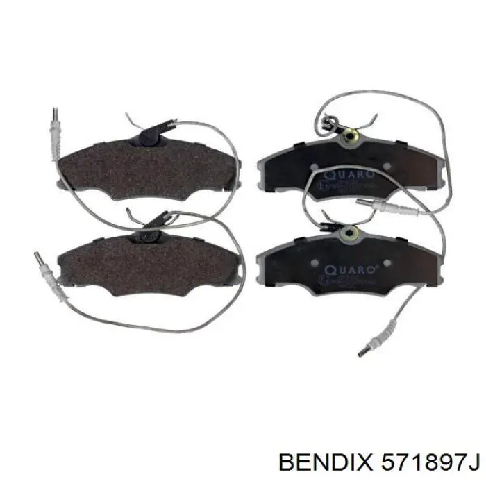 571897J Jurid/Bendix Передні гальмівні колодки