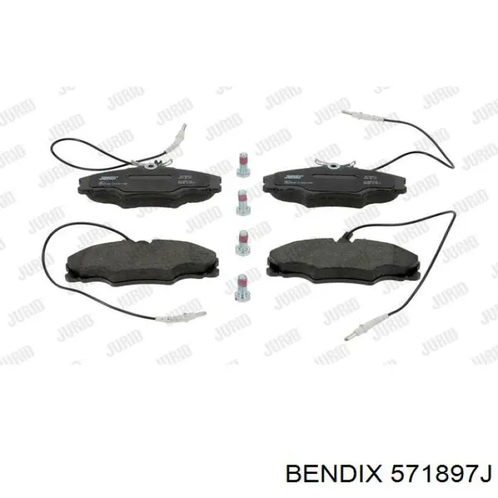 Гальмівні колодки Jurid/Bendix 571897J ціна, від 22.29 USD