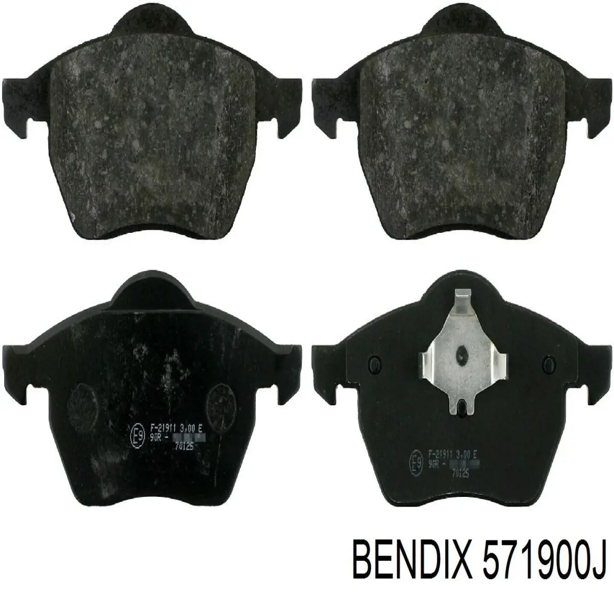 571900J Jurid/Bendix колодки гальмівні передні, дискові