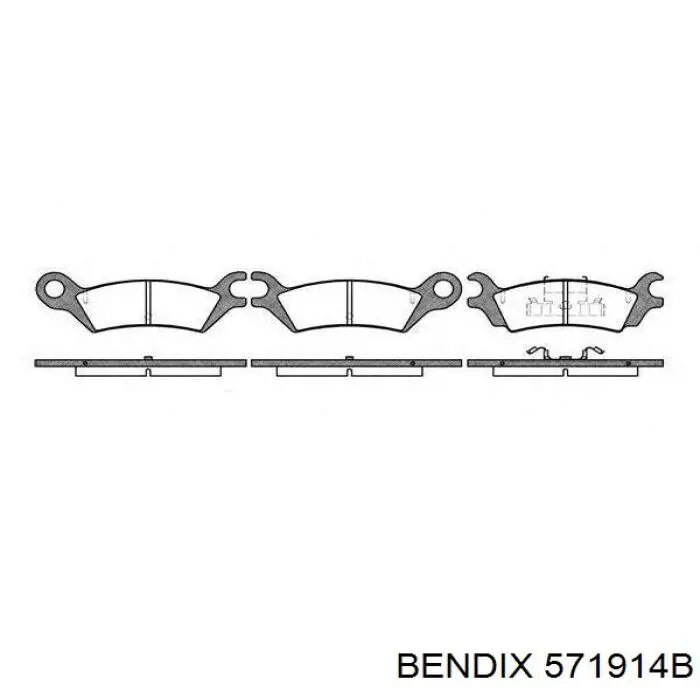 Передні тормозні колодки 571914B Jurid/Bendix