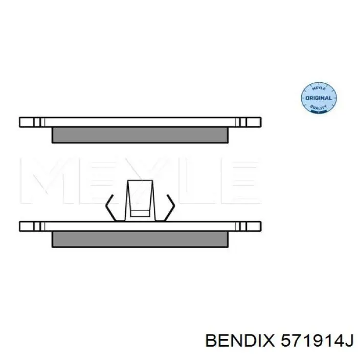 Передні тормозні колодки 571914J Jurid/Bendix