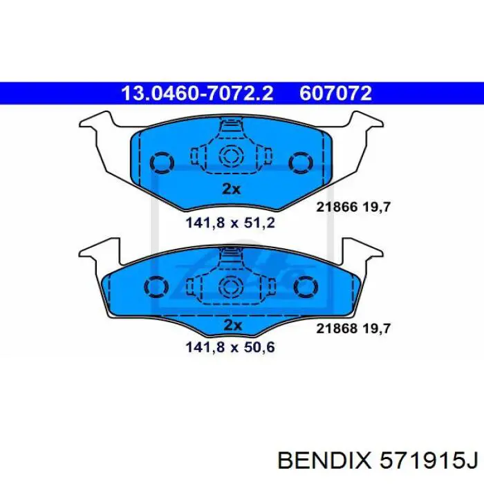Гальмівні колодки Jurid/Bendix 571915J ціна, від 16.84 USD