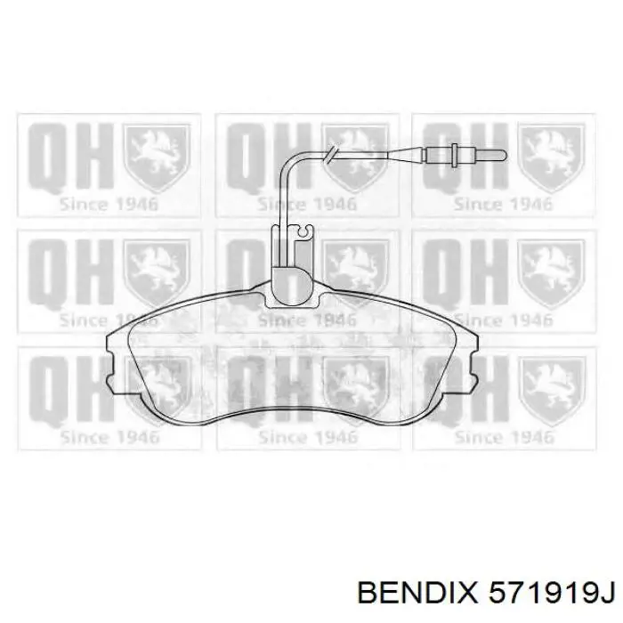 Передні тормозні колодки 571919J Jurid/Bendix