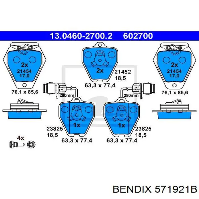 Гальмівні колодки Jurid/Bendix 571921B ціна, від 22.91 USD