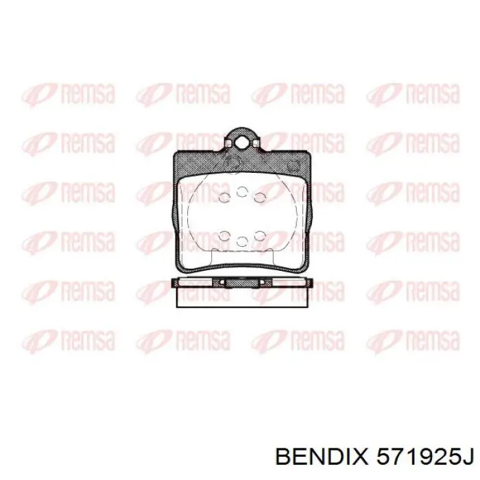 571925J Jurid/Bendix Колодки гальмівні задні, дискові