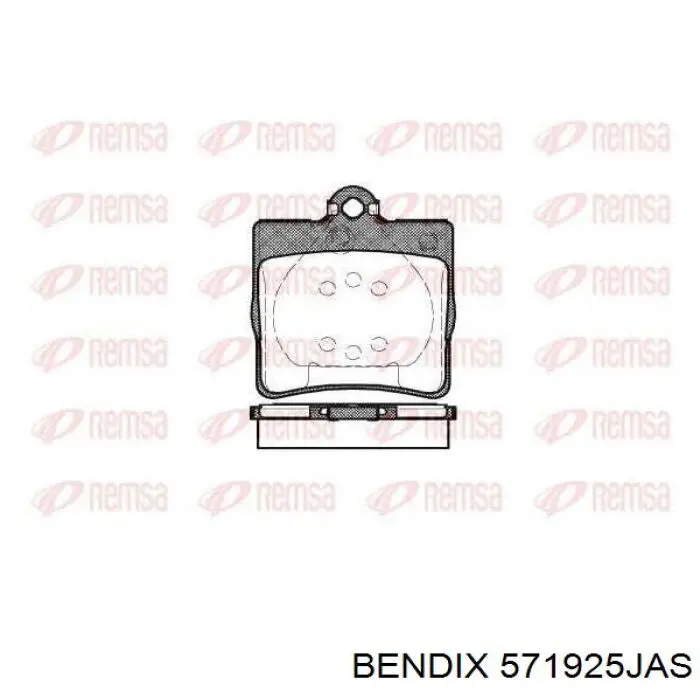 571925JAS Jurid/Bendix Колодки гальмівні задні, дискові
