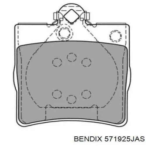 Задні гальмівні колодки Jurid/Bendix 571925JAS ціна, від 13.90 USD