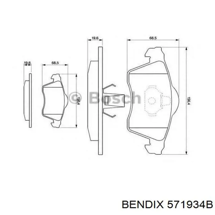 Тормозні колодки Jurid/Bendix 571934B