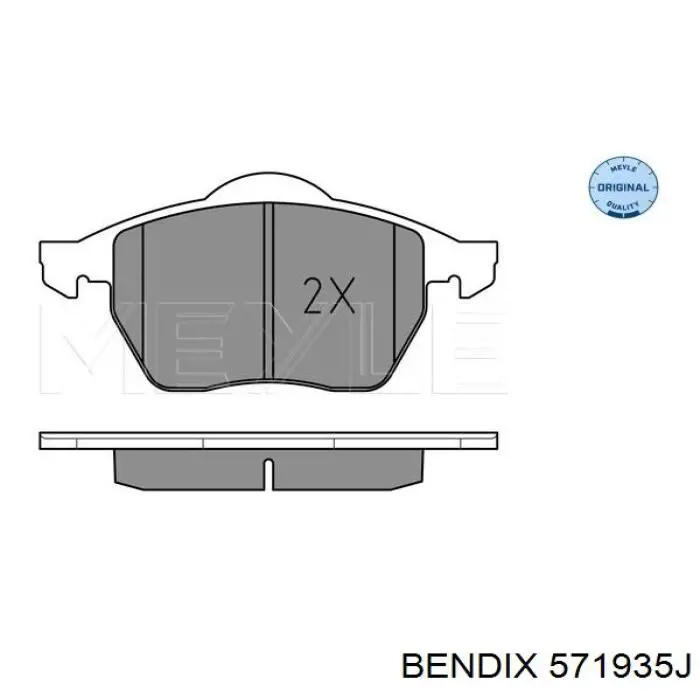 571935J Jurid/Bendix Передні гальмівні колодки