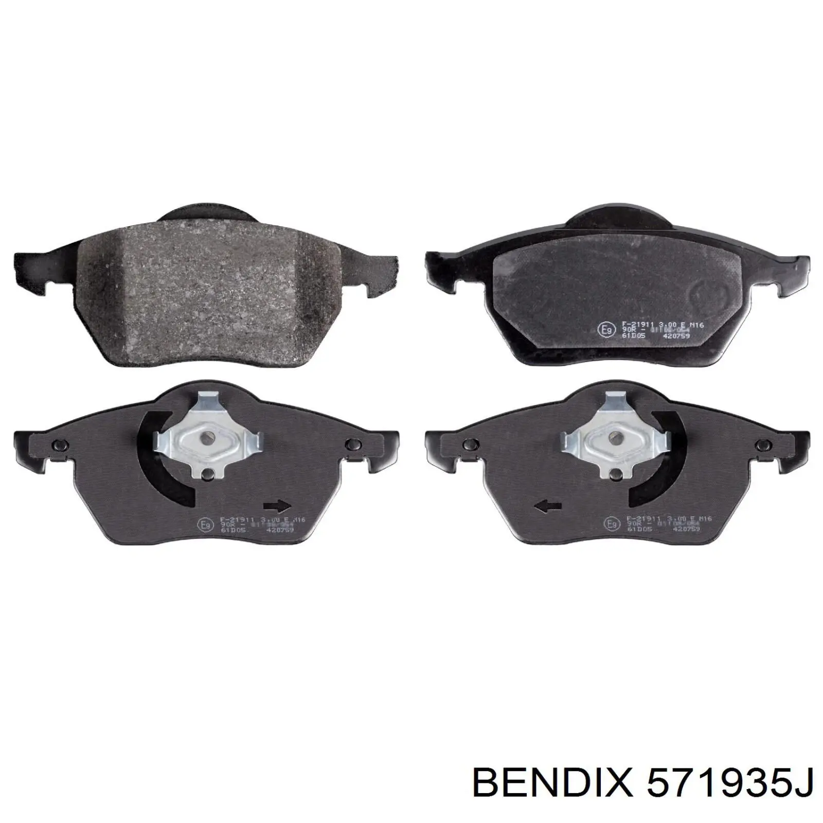 Передні тормозні колодки 571935J Jurid/Bendix