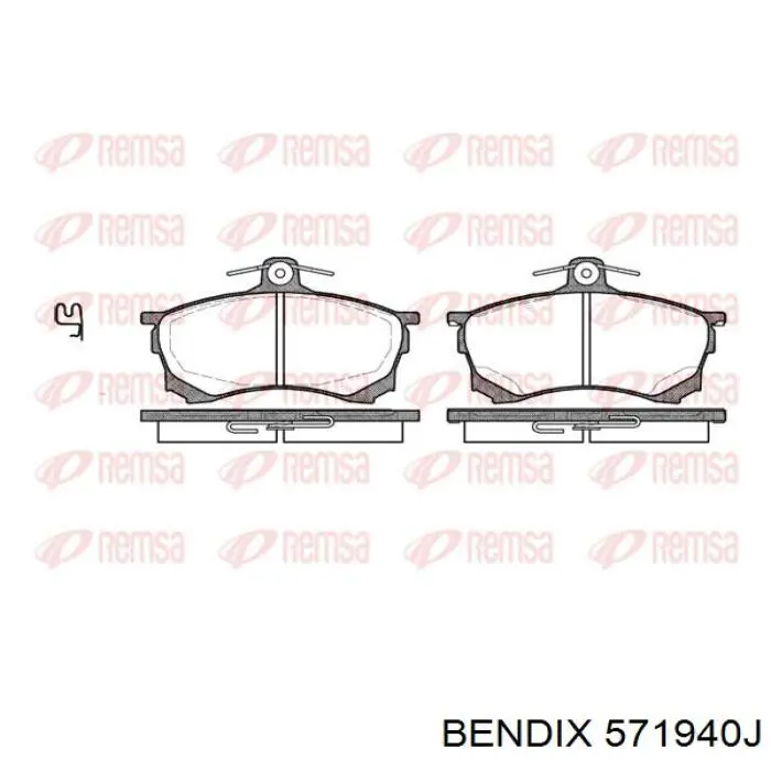 571940J Jurid/Bendix Передні гальмівні колодки