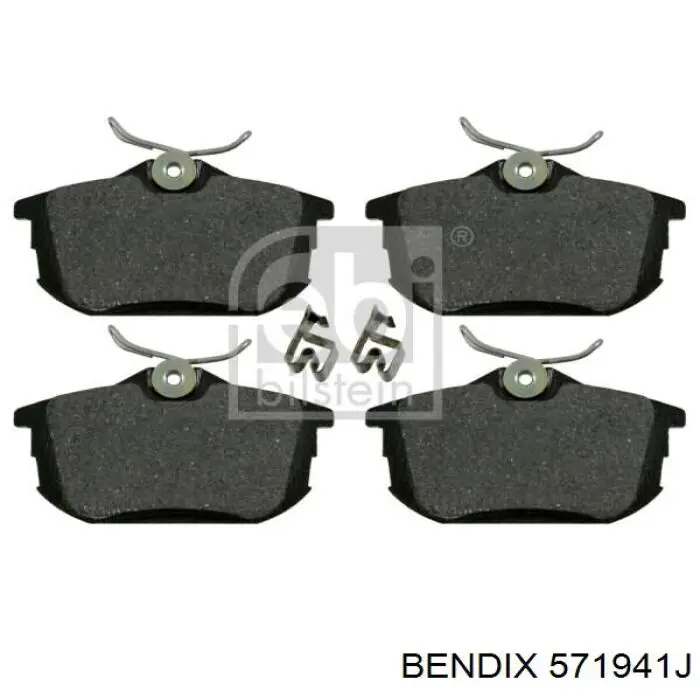 571941J Jurid/Bendix колодки гальмові задні, дискові