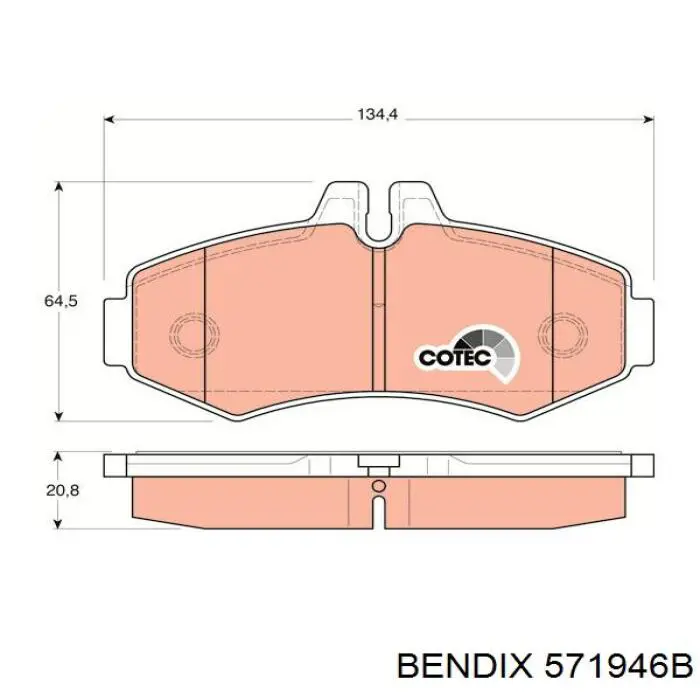 Гальмівні колодки Jurid/Bendix 571946B ціна, від 18.65 USD