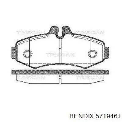 Передні тормозні колодки 571946J Jurid/Bendix