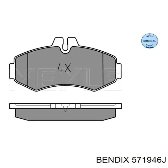 571946J Jurid/Bendix колодки гальмівні передні, дискові