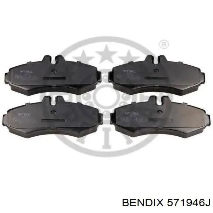 Передні тормозні колодки 571946J Jurid/Bendix