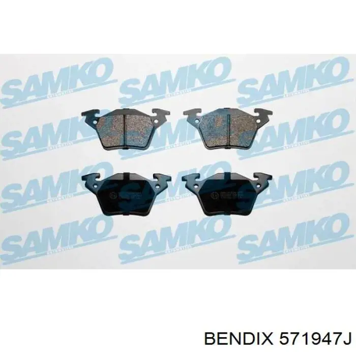 Задні гальмівні колодки Jurid/Bendix 571947J ціна, від 17.51 USD