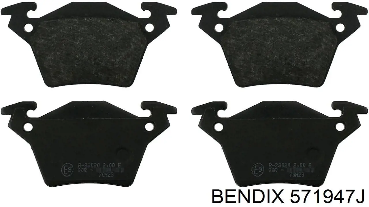 Задні гальмівні колодки 571947J Jurid/Bendix