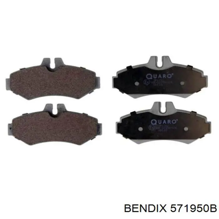 571950B Jurid/Bendix колодки гальмові задні, дискові