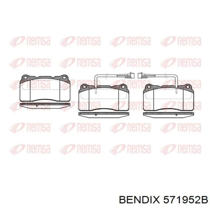 571952B Jurid/Bendix колодки гальмівні передні, дискові