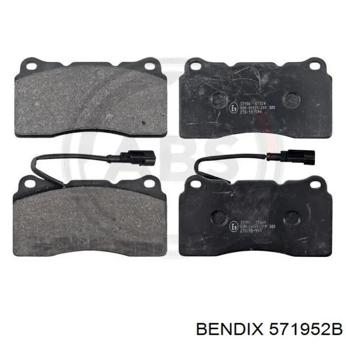 571952B Jurid/Bendix Передні гальмівні колодки