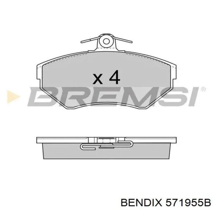 Передні тормозні колодки 571955B Jurid/Bendix
