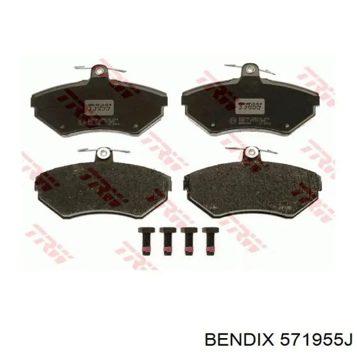 Передні тормозні колодки 571955J Jurid/Bendix