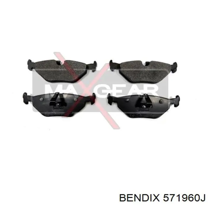 Задні дискові колодки Jurid/Bendix 571960J