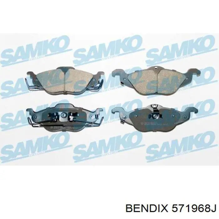 Передні тормозні колодки 571968J Jurid/Bendix