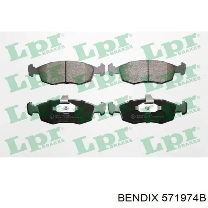 571974B Jurid/Bendix колодки гальмівні передні, дискові