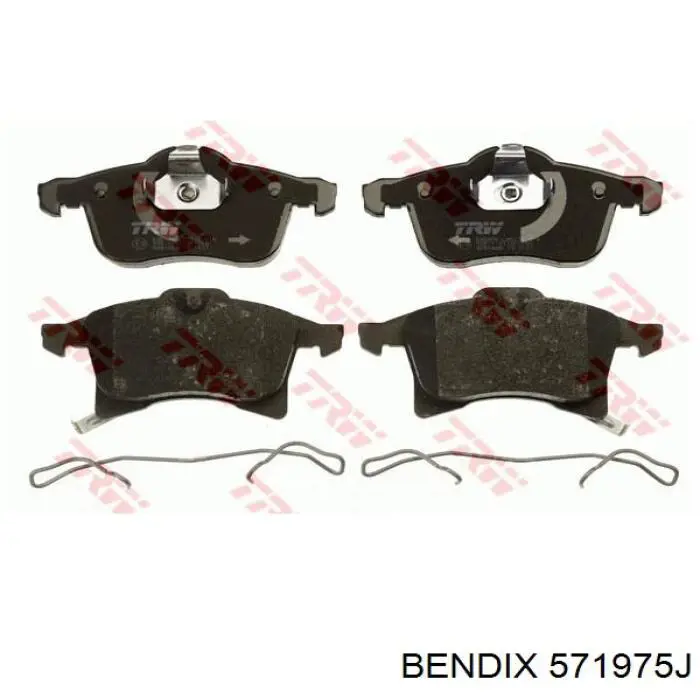 Передні тормозні колодки 571975J Jurid/Bendix