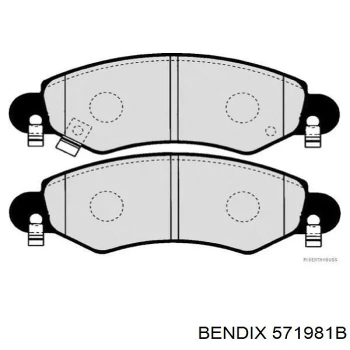 Гальмівні колодки Jurid/Bendix 571981B ціна, від 18.61 USD