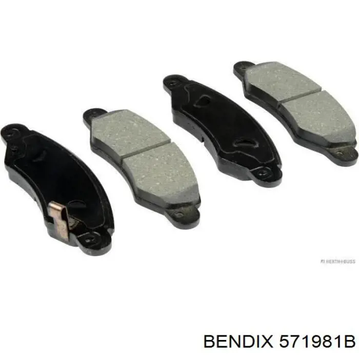 571981B Jurid/Bendix колодки гальмівні передні, дискові
