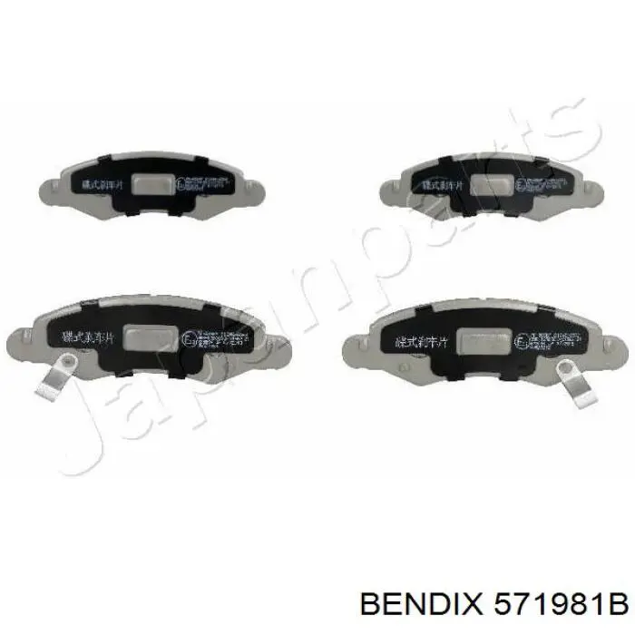 571981B Jurid/Bendix Передні гальмівні колодки