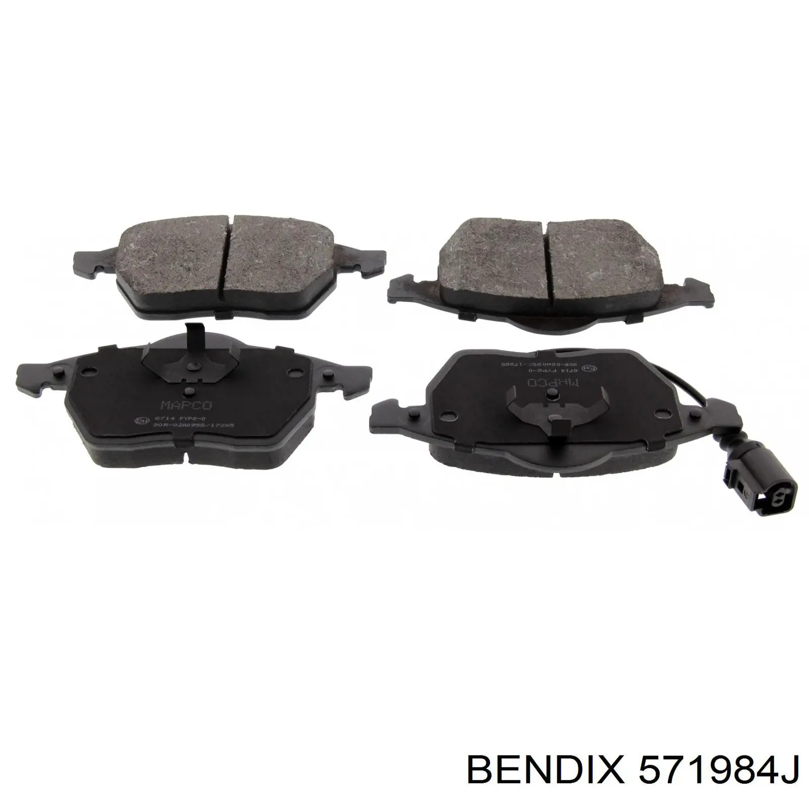 Передні тормозні колодки 571984J Jurid/Bendix