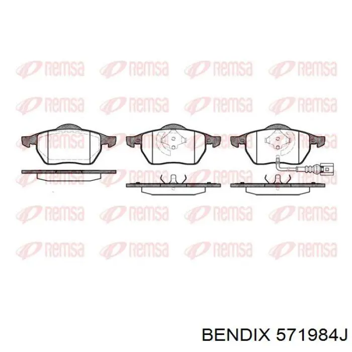 571984J Jurid/Bendix Передні гальмівні колодки