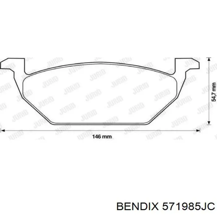 Передні тормозні колодки 571985JC Jurid/Bendix