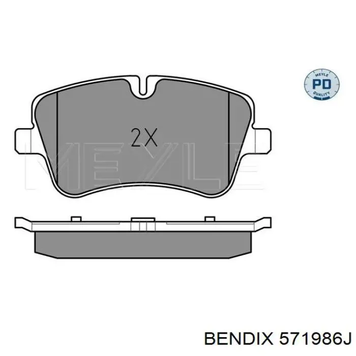 Купити 571986J Jurid/Bendix Колодки гальмівні передні, дискові