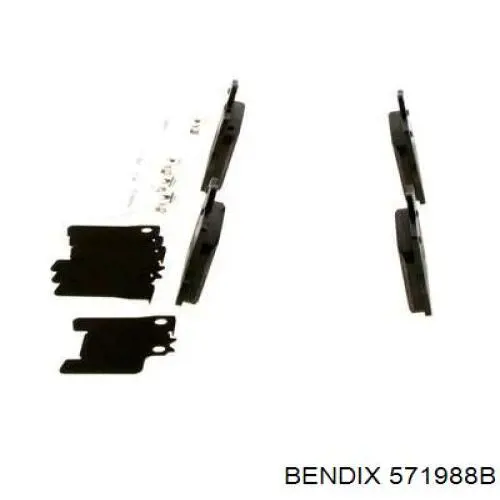 571988B Jurid/Bendix Колодки гальмівні задні, дискові