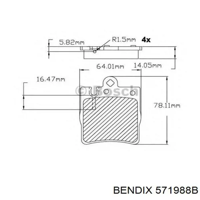 Задні гальмівні колодки Jurid/Bendix 571988B ціна, від 16.93 USD