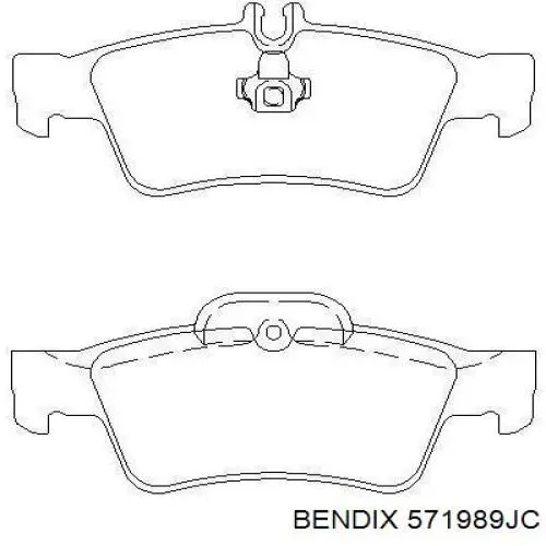 Задні дискові колодки Jurid/Bendix 571989JC