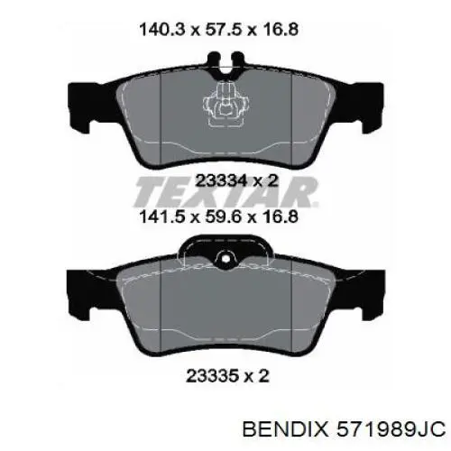 Купити 571989JC Jurid/Bendix Задні колодки