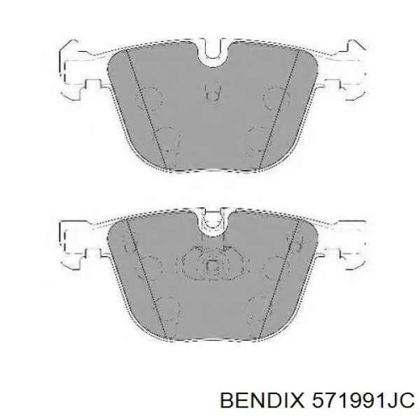 571991JC Jurid/Bendix Колодки гальмівні задні, дискові