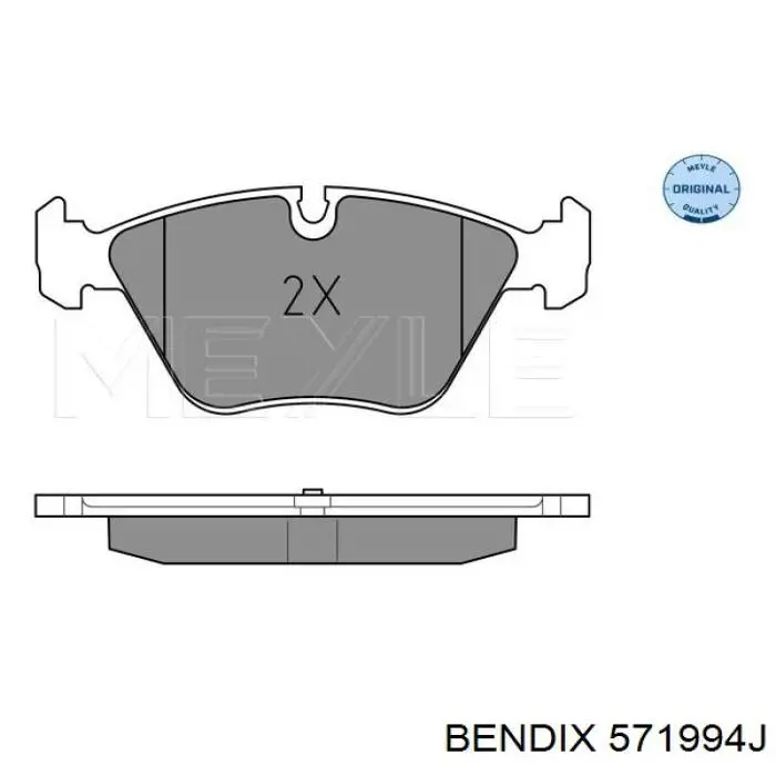 Передні тормозні колодки 571994J Jurid/Bendix