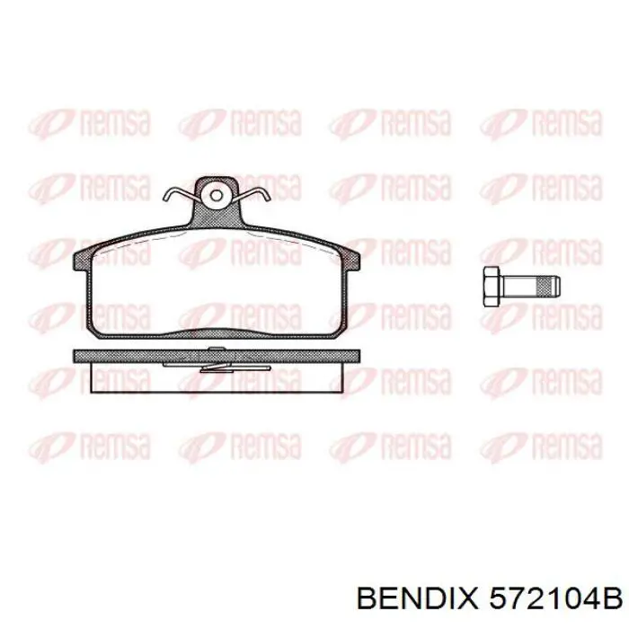 Колодки гальмові задні, дискові 572104B Jurid/Bendix