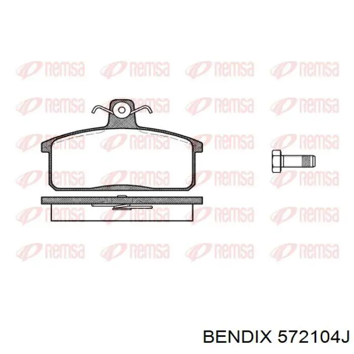Задні гальмівні колодки Jurid/Bendix 572104J ціна, від 21.02 USD