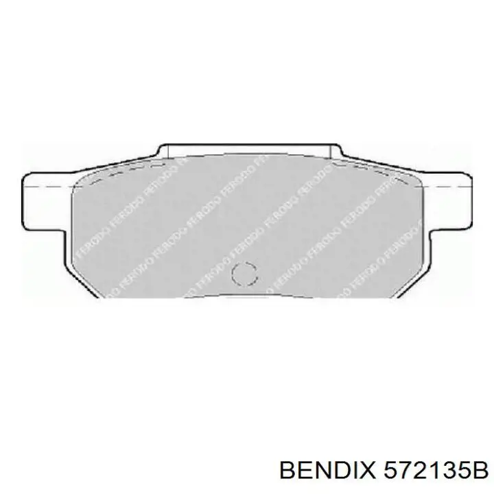 572135B Jurid/Bendix колодки гальмові задні, дискові