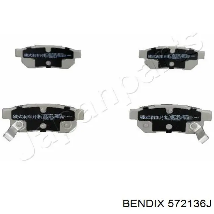 Задні гальмівні колодки 572136J Jurid/Bendix