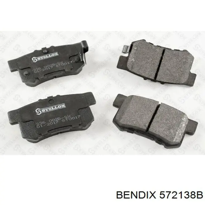 572138B Jurid/Bendix Колодки гальмівні задні, дискові